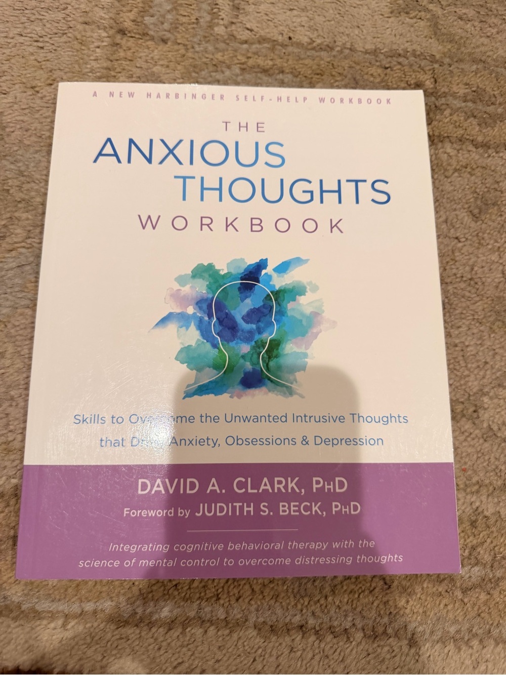 Harper The Anxious Thoughts Workbook - White, Blue & Purple
